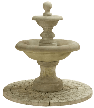 Villa Santini Two Tier Outdoor Cast Stone Garden Fountain Fountain Tuscan